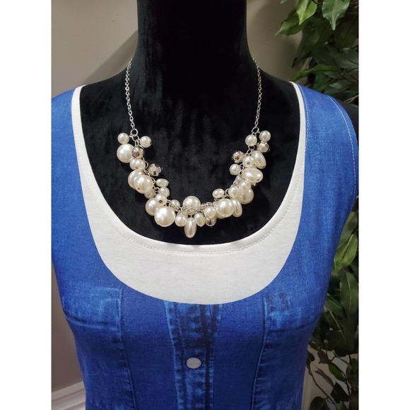 SHEIN Women's Blue Polyester Scoop Neck Sleeveless Knee Length Dress Size Large - Picture 2 of 10